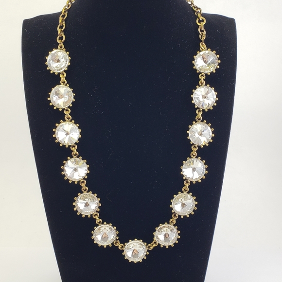 Rhinestone Statement Necklace Rivoli Rhinestones - Picture 4 of 8